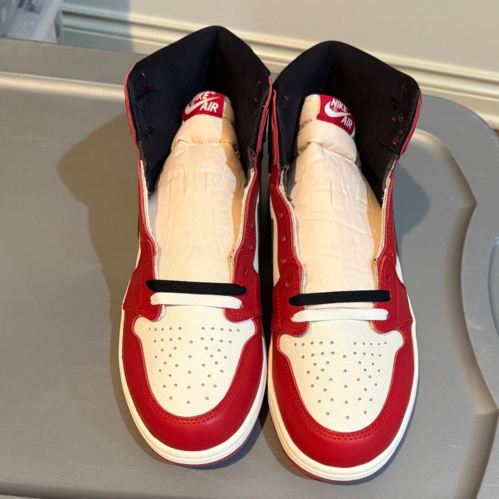 Nike Red, White & Black High-Top Sneakers